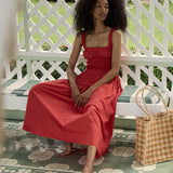 DÔEN - MARIANNE DRESS -- SCARLET