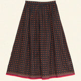 DÔEN - MARICETTE SKIRT -- NOIR MONTMARTRE FOULARD