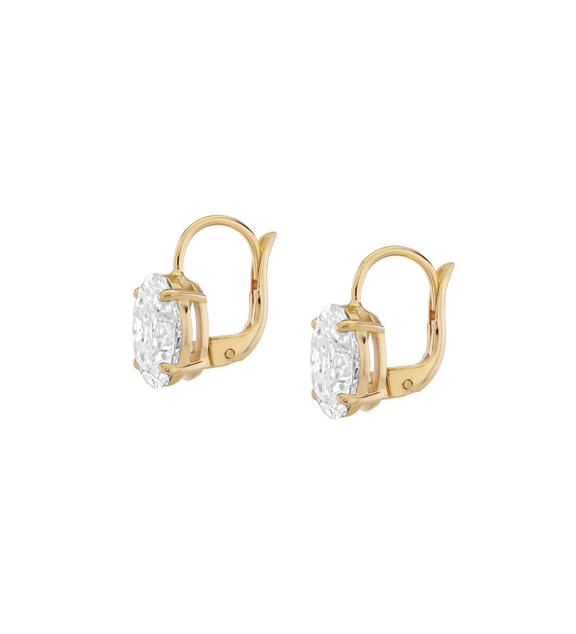 Dorsey - MARIE OVAL - CUT EARRINGS IN MOISSANITE, GOLD VERMEIL