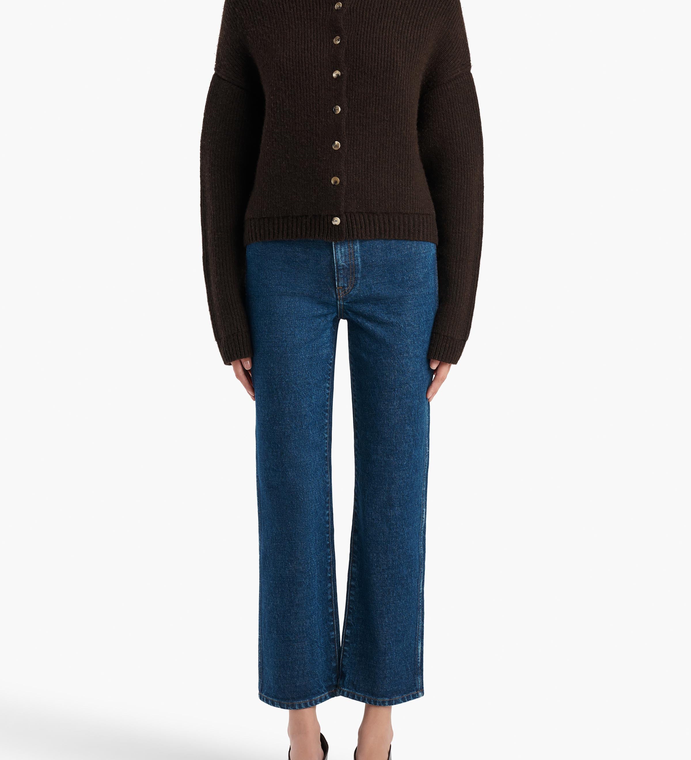 Khaite - Marjorie Cardigan in Bark