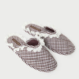 Loeffler Randall - Marky Brown/White Gingham Slipper