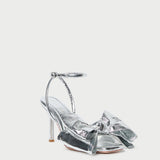 Loeffler Randall - Marlena Silver Leather Bow Sandal