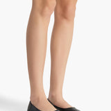 Khaite - Marlene Ballerina in Black Glazed Leather