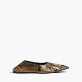 Khaite - Marlene Ballerina in Python - Embossed Taupe