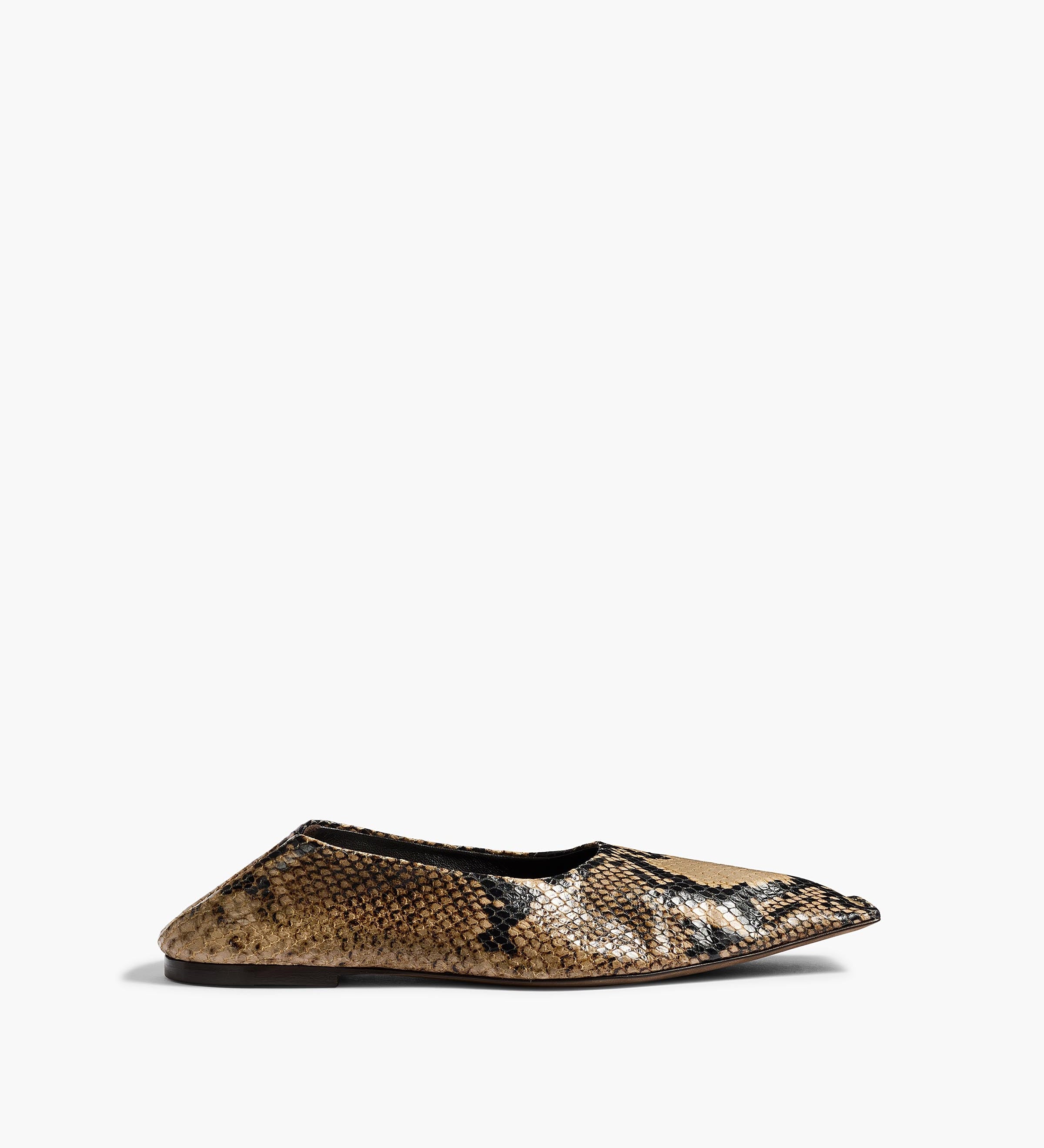 Khaite - Marlene Ballerina in Python - Embossed Taupe
