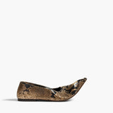 Khaite - Marlene Ballerina in Python - Embossed Taupe