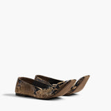 Khaite - Marlene Ballerina in Python - Embossed Taupe