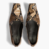 Khaite - Marlene Ballerina in Python - Embossed Taupe