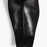 Khaite - Marlene Low Knee - High Boot in Black Glazed Leather