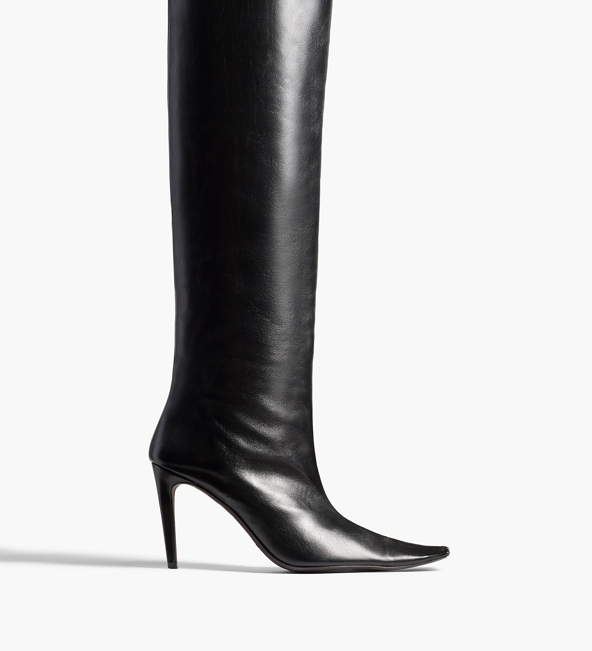 Khaite - Marlene Knee - High Boot in Black Leather