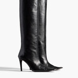 Khaite - Marlene Knee - High Boot in Black Leather