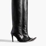 Khaite - Marlene Knee - High Boot in Black Leather