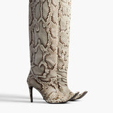 Khaite - Marlene Knee - High Boot in Natural Python