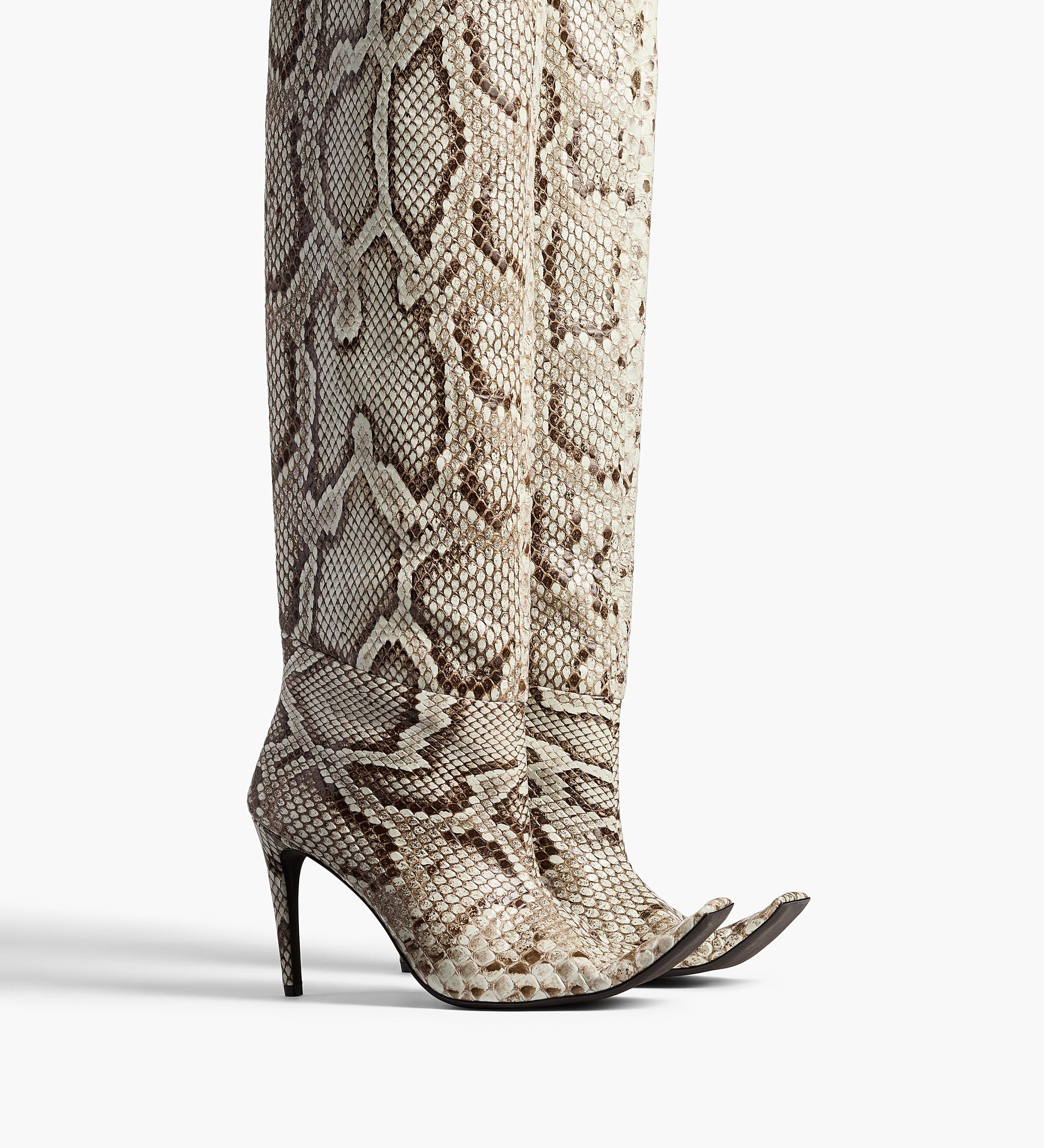 Khaite - Marlene Knee - High Boot in Natural Python
