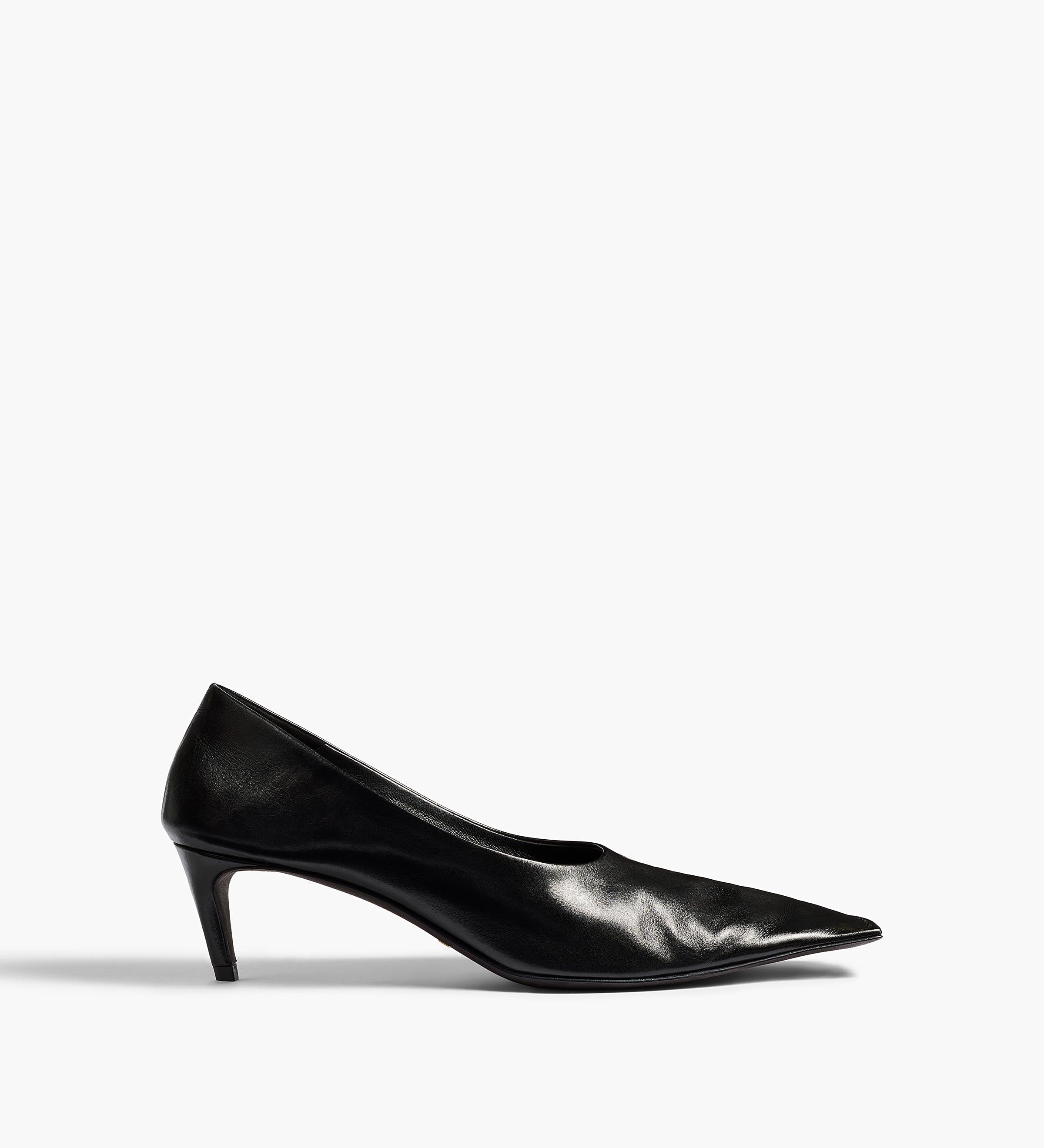 Khaite - Marlene Pump in Black Glazed Leather