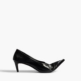 Khaite - Marlene Pump in Black Glazed Leather