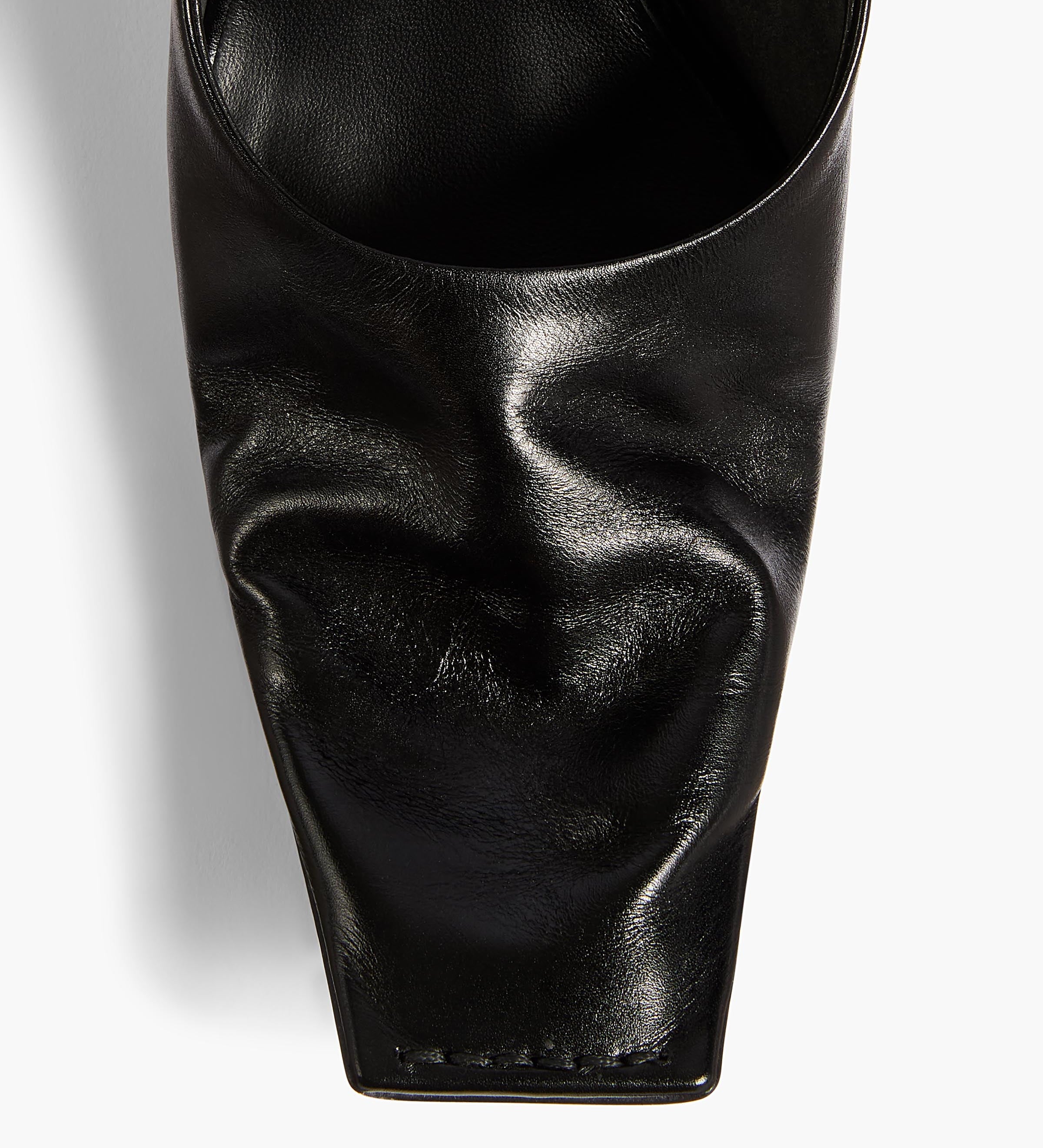 Khaite - Marlene Pump in Black Glazed Leather