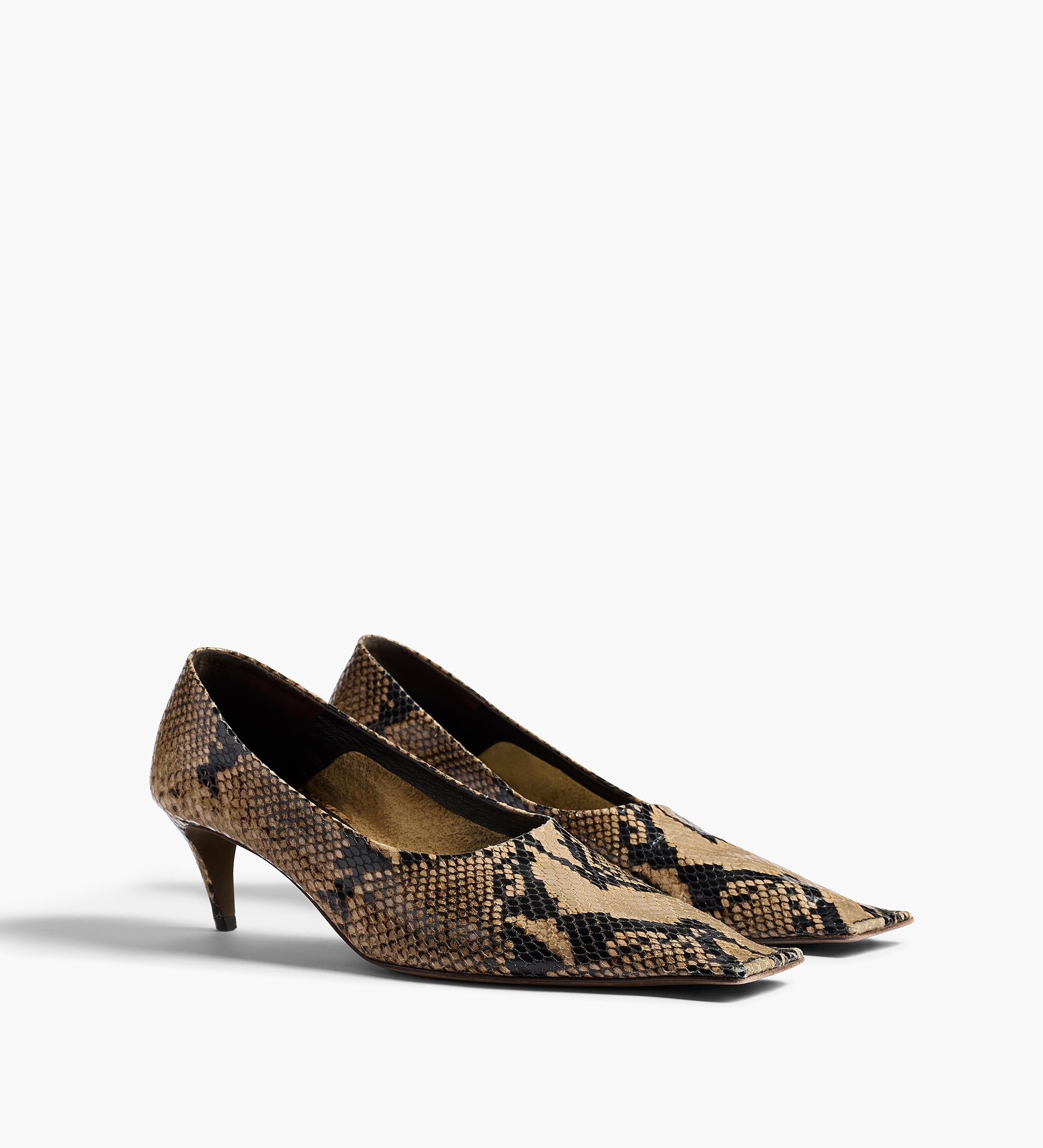 Khaite - Marlene Pump in Python - Embossed Taupe