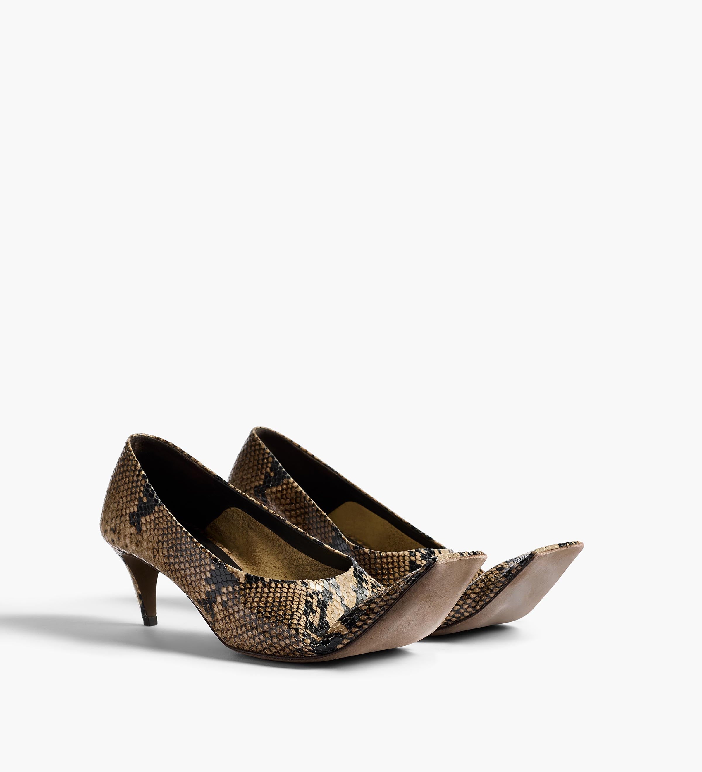 Khaite - Marlene Pump in Python - Embossed Taupe
