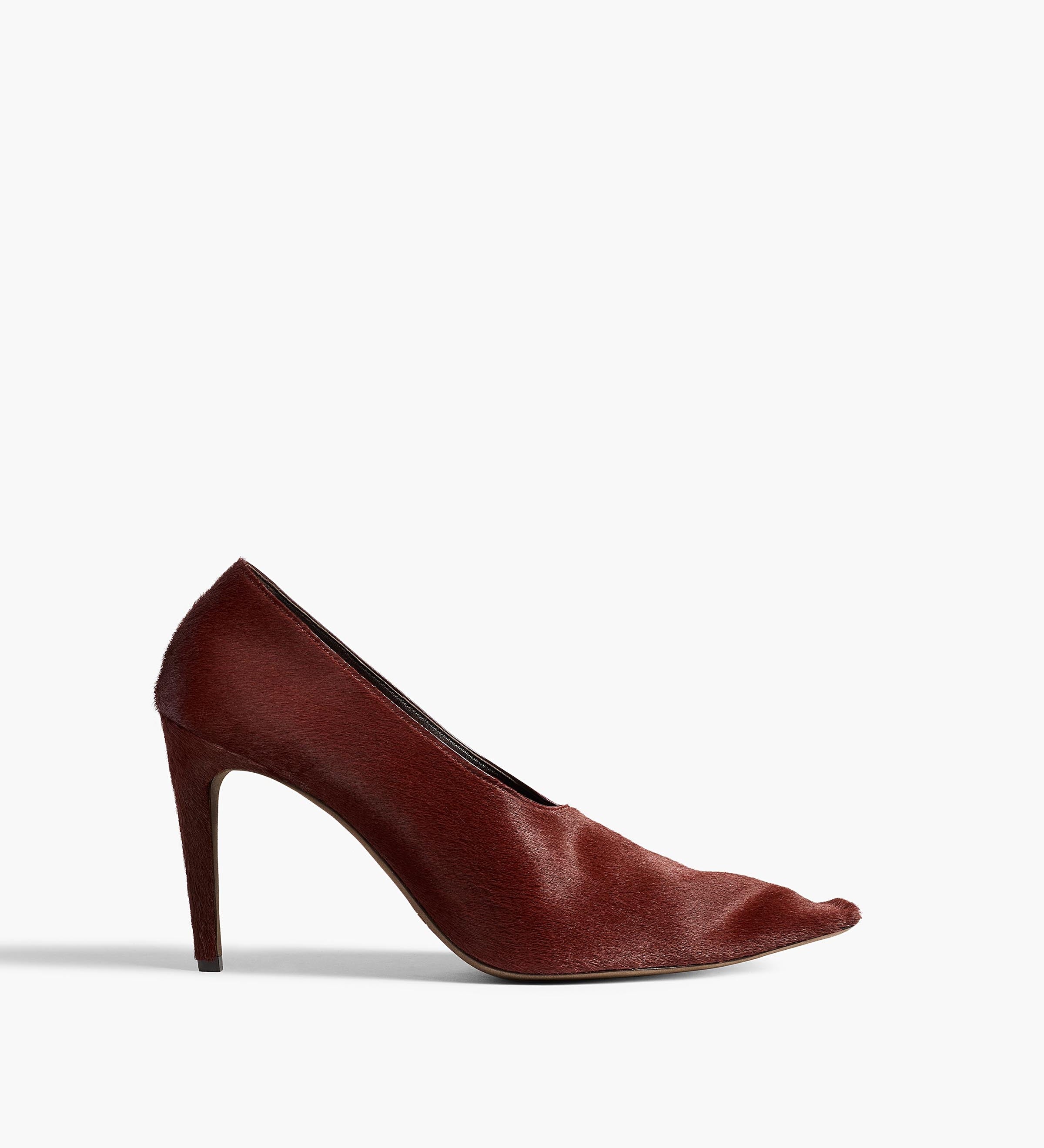 Khaite - Marlene Pump in Red Mahogany Haircalf
