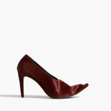 Khaite - Marlene Pump in Red Mahogany Haircalf