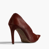 Khaite - Marlene Pump in Red Mahogany Haircalf