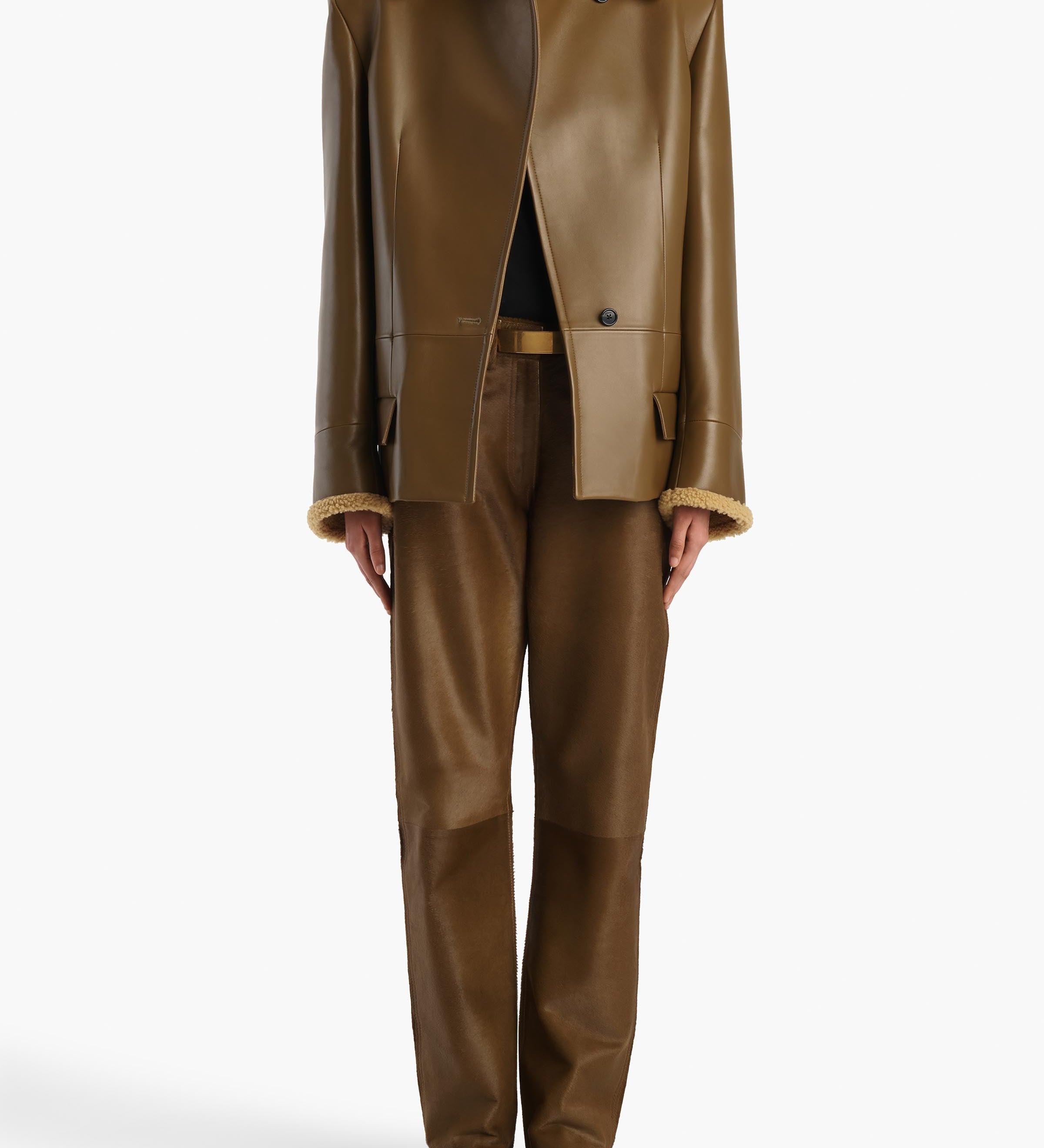 Khaite - Marlot Coat in Dark Olive