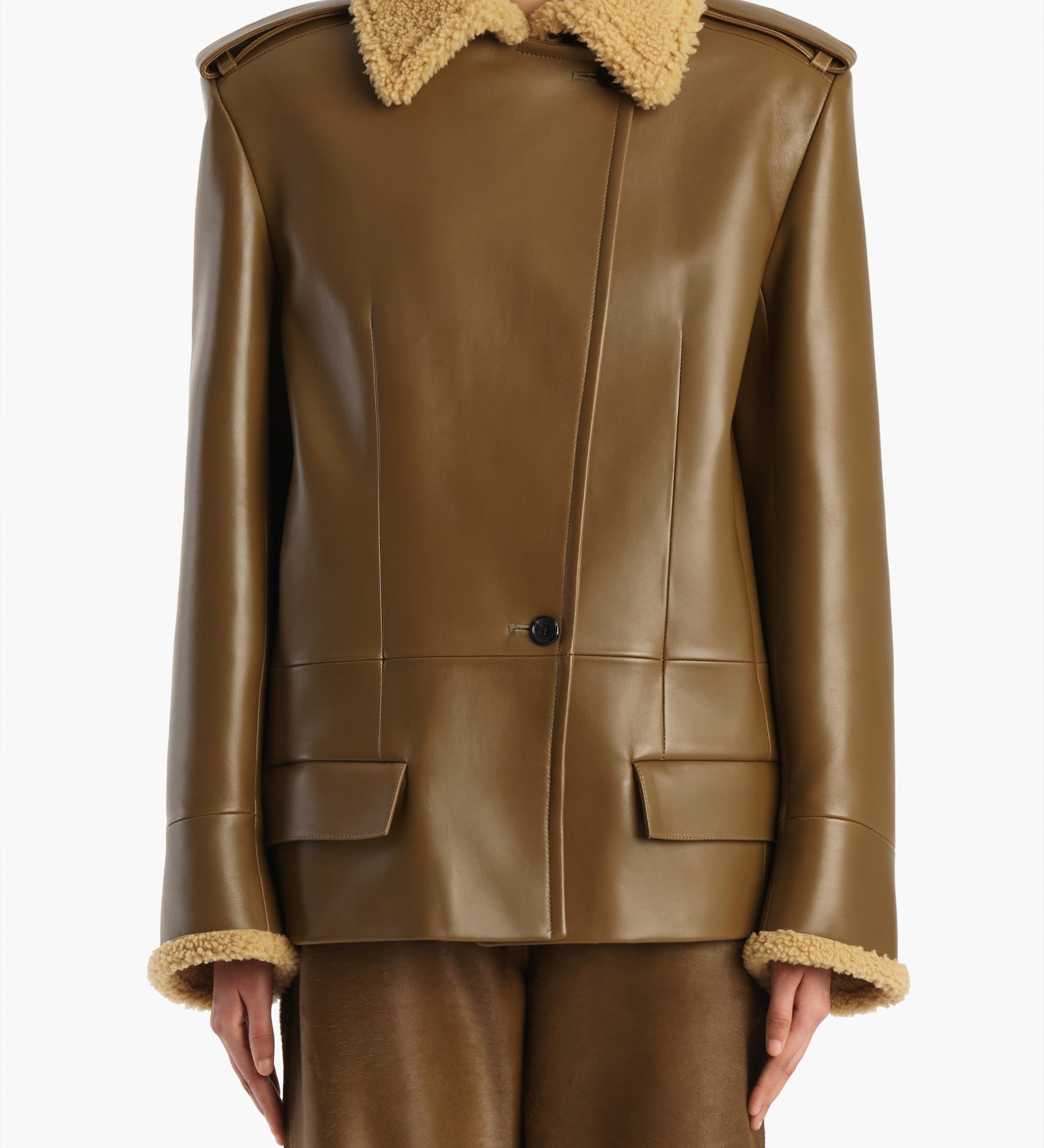 Khaite - Marlot Coat in Dark Olive