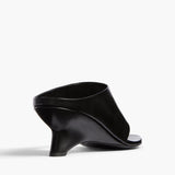 Khaite - Marlow Mule in Black Glazed Leather