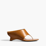 Khaite - Marlow Mule in Cuoio Glazed Leather