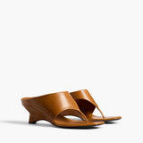Khaite - Marlow Mule in Cuoio Glazed Leather