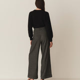 DÔEN - LAWRENCE PANT -- BLACK HERRINGBONE