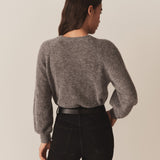 DÔEN - MARSENA SWEATER -- DARK HEATHER GREY
