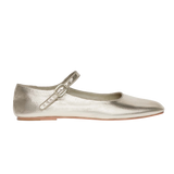 DÔEN - MARY JANE SLIPPER -- PLATINUM METALLIC NAPPA