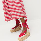 Loeffler Randall - Mason Natural/Red Platform Espadrille