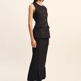 Posse - MATILDA COLUMN SKIRT - BLACK