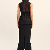 Posse - MATILDA COLUMN SKIRT - BLACK