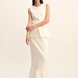 Posse - MATILDA COLUMN SKIRT - CREAM