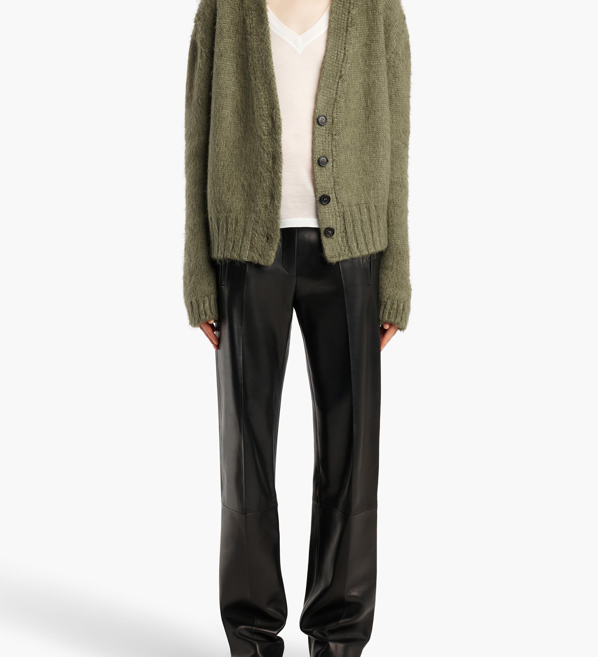 Khaite - Maura Cardigan in Olive