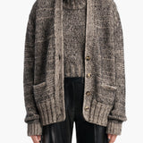 Khaite - Maura Cardigan in Sepia and Black Multi
