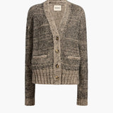 Khaite - Maura Cardigan in Sepia and Black Multi