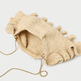 Loeffler Randall - Mavis Natural Raffia Ruffle Clutch