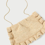 Loeffler Randall - Mavis Natural Raffia Ruffle Clutch