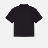 FRAME - Light Pique Button Down Polo -- Dark Navy