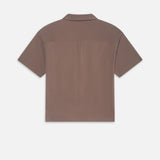 FRAME - Light Pique Button Down Polo -- Mauve