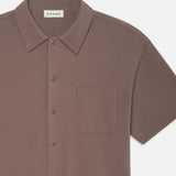 FRAME - Light Pique Button Down Polo -- Mauve