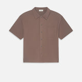 FRAME - Light Pique Button Down Polo -- Mauve