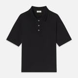 FRAME - Light Pique Polo -- Black