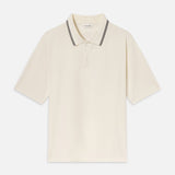 FRAME - Light Pique Polo -- White Sand