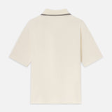 FRAME - Light Pique Polo -- White Sand